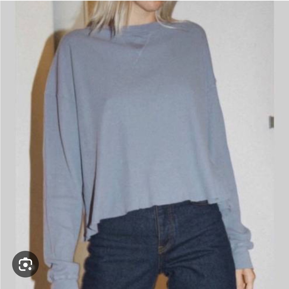 Brandy Melville John Galt Blue Laila Thermal Crop Top
